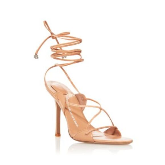 ALEXANDER WANG Womens Beige Lucienne 105 Almond Stiletto Heeled Sandal 38.5,All Products : American Fashion Style Bags On Sale